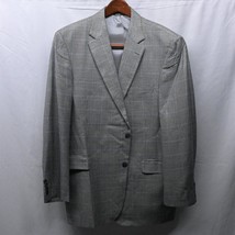 Jack Victor 44R Gray Glenn Plaid Landonwood 2 Btn Blazer Suit Jacket Sport Coat - £56.97 GBP