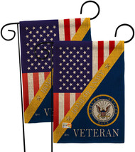 Home of Navy Burlap - Impressions Decorative 2 pcs Garden Flags Pack GP140608-DB - £28.39 GBP