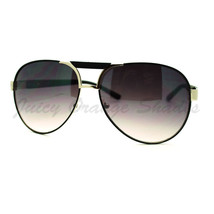 Round Aviator Sunglasses Unique Flat Top Bar Metal Frame - £7.92 GBP