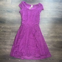 Red Camel Purple Lace Cap Sleeve Dress Size Small - £7.96 GBP