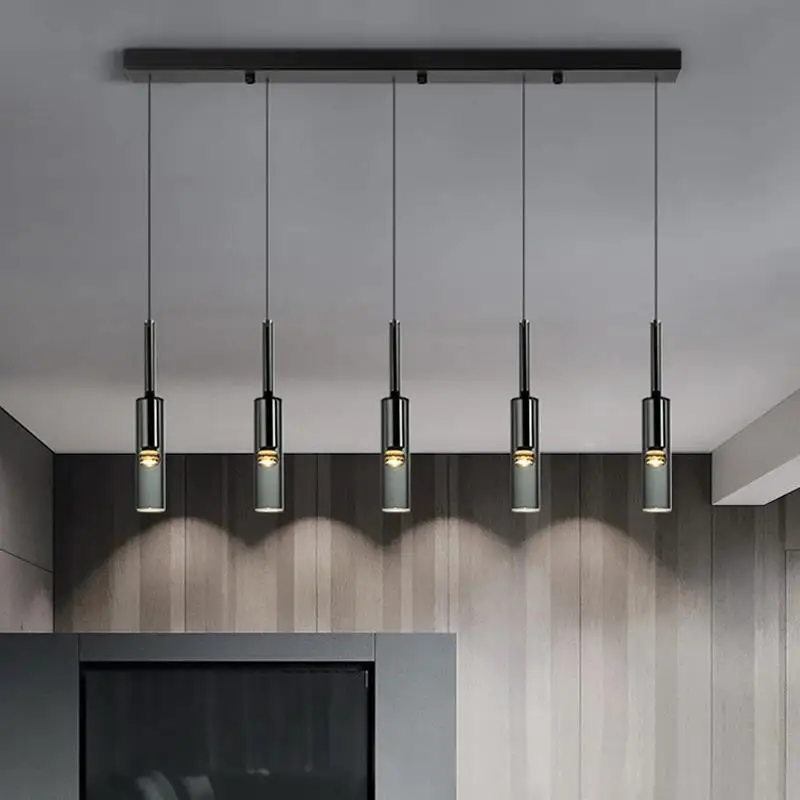 Postmodern LED Pendant Lights Kitchen Glass Hanging Lamps For Living Room - $44.31