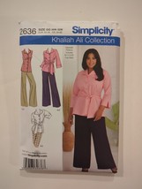 Simplicity 2636 26W-32W &amp; Petite Khaliah Ali Pants Skirt Shirt Sewing Pattern UC - £7.60 GBP