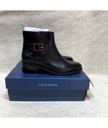 Cole Haan Womens $115 Leather Thayer Buckle Ankle Boots Black Size 8.5 B... - $89.79