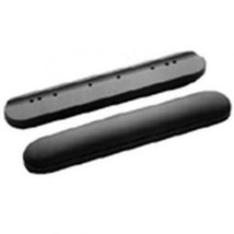 WheelChair Armrest Pads,2 Black Upholstery, Straight Black Base, Full Length,14&quot; - £18.65 GBP
