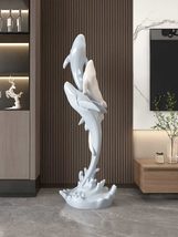 interoknack Large Whale Floor Sculpture with LED Moon Lamp, Luxury Resin... - $12,920.78 MXN