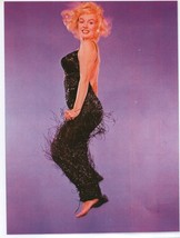 Marilyn Monroe Photo In Black Gown 8.5 x 11 Color - £7.11 GBP