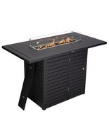 LeisureMod 68&quot; Wide Rectangular Outdoor Fire Pit Bar Table in Powder-Coa... - $37,719.43 MXN