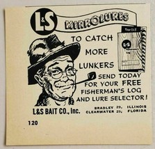 1958 Print Ad L&amp;S Mirrolures Fishing Lures Bradley,IL &amp; Clearwater,FL - $9.28