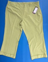 Maggie Barnes Catherines Diane Fit Pants sz 24WP Green Wide Leg Cuff Career NEW - £6.26 GBP