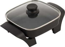 Brentwood SK-46 8-Inch Nonstick Electric Skillet with Glass Lid, Black - £23.96 GBP