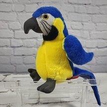 Adventure Planet Animal Den Macaw Bird Blue and Gold 8 inch Plush Stuffe... - £9.74 GBP