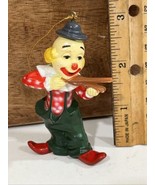 Plastic Clown Playing Sticks(?) Ornament  VTG- See Photos &amp; Desc - 2.5” ... - $8.91