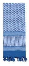 Blue/White Shemagh Heavyweight Tactical Desert Keffiyeh Scarf 100% Cotto... - $19.28