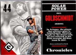 2017 Panini Chronicles - Paul Goldschmidt #65 Gold /999 - $1.79
