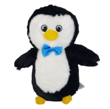 12" Build A Bear Snow Hugs Penguin Boy Blue Bow Stuffed Animal Plush Toy 2018 - $37.05