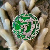 Kowloon Jade Dragon Pendant (with 14K White Gold) - £226.47 GBP