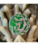 Kowloon Jade Dragon Pendant (with 14K White Gold) - £226.47 GBP