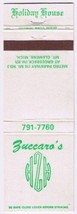 Matchbook Cover Zuccaro&#39;s Holiday House Mt Clemens Michigan - $1.43