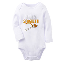 Mom&#39;s Spaghetti Funny Baby Bodysuits Newborn Romper Infant Jumpsuits Kids Outfit - £8.88 GBP