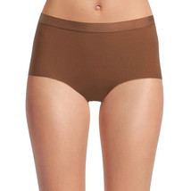 No Boundaries Women&#39;s Micro Rib Cut Brief Panties Size LARGE Brown Latte - $11.64