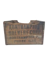 Rare Vintage Antique Northampton Brewery Corp. Wood Beer Crate Pennsylvania - $112.86 CAD