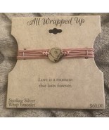 All Wrapped Up Sterling Silver Pink Wrap Bracelet Love Theme New With Tags - $12.99