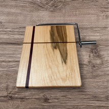 Handcrafted Cheese Slicer Board Maple PurpleHeart Custom Handmade Kitche... - $55.00