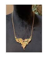 Betsey Johnson Womens Gold Tone Green Glass Beads Metal Leafs Necklace J... - $47.18 CAD