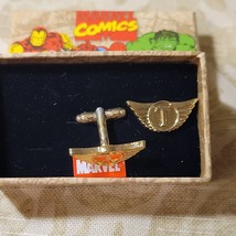 Marvel Thor&#39;s Wings Gold Cufflinks Nerd Geek Prom Wedding Party Groomsmen - £7.58 GBP