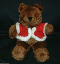 17" Vintage Christmas Santa Teddy Bear Stuffed Animal Plush Toy House Of Lloyd - £22.36 GBP