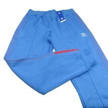Adidas Originals Fleece SST Track Pants Mens Size Medium Blue Red NEW HY... - £43.41 GBP