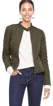 Ann Taylor Quilted Moto Bomber Peplum Jacket,  Green, NWT - £78.60 GBP