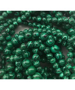 6mm Synthetic Malachite Round Beads, 1 15in Strand, green - £10.30 GBP