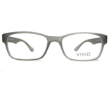 Vivid Eyeglasses Frames VIVID 214 GREY Matte Clear Grey Square 53-17-130 - $59.39