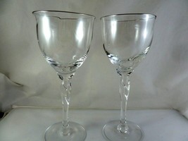 Lenox crystal wine glass with platinum rim 8.5&quot; 10 Oz - $44.43