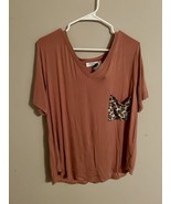 Zenana Mocha Tan Leopard Pocket Blouse 3X NWT - $39.70 CAD