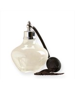 White Perfume Atomizer Bottle with Black Tasseled Squeeze Ball Glass 4.7... - $33.60 CAD