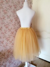 Apricot Tulle Tutu Skirt Outfit Custom Plus Size Tulle Ballerina Skirt Outfit image 3