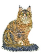 Amazing Custom Cat Portraits[Maine Coon Cat] Embroidered Iron On/Sew Patch [4.5&quot; - £10.33 GBP