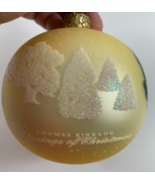 Large Thomas Kinkade Blessings of Christmas 4 in Glass Ornament - £11.74 GBP