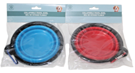 Lot of 2 Collapsible Travel Dog Bowls - £11.38 GBP