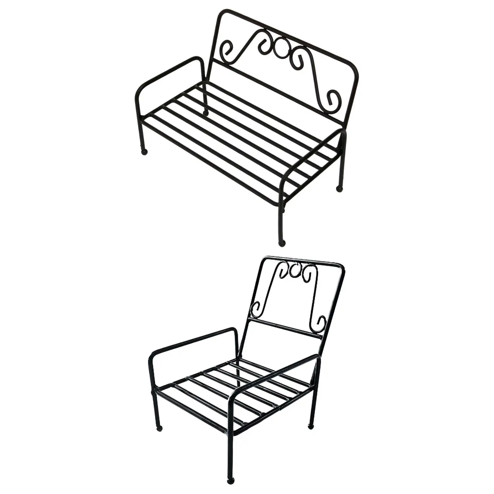 Dollhouse Furniture Miniature Garden Patio Furniture for 12&quot; Doll Dollhouse - £11.98 GBP+