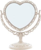 The Product Name Xpxkj 7-Inch Heart Shaped Mirror Tabletop Vanity Makeup Mirror - £30.80 GBP