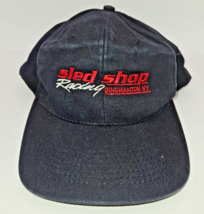 SLED SHOP RACING HAT binghamton New York snowmobile black snapback KC br... - $9.74