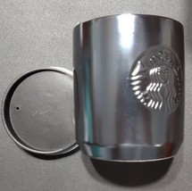 Starbucks Siren Iridescent (Gunmetal) Black Ceramic Double Wall Tumbler 8 oz New - £12.68 GBP