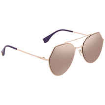 Fendi Eyeline FF0194/S DDBAP Rose Gold Mirrored Aviator Women&#39;s Sunglasses  - £160.42 GBP
