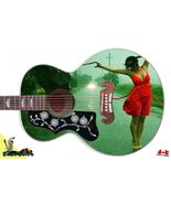Guitar Skin Axe Wrap Re-skin Vinyl Decal  Lefty Jumbo Acoustic  Lady In ... - $69.25