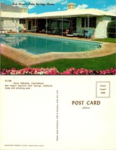 California Palm Springs Bob Hope&#39;s Home &amp; Swimming Pool Flowers Vintage Postcard - £7.51 GBP