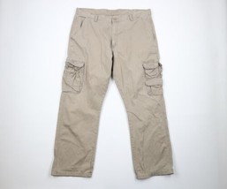 Vintage 90s Streetwear Mens 38x30 Distressed Wide Leg Cargo Pants Trouse... - $54.40