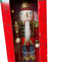 Kurt S Adler Wooden Nutcracker 10&quot; Santa’s World Christmas Prince King Jewels - £19.42 GBP